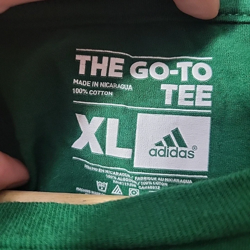 Portland Timbers Mens XL T-Shirt‎ THE GO-TO TEE Adidas Green 100% Cotton